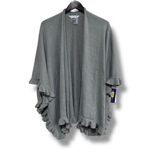 NWT Peter Nygard Women's Open Front Cardigan Gray Size Medium‎